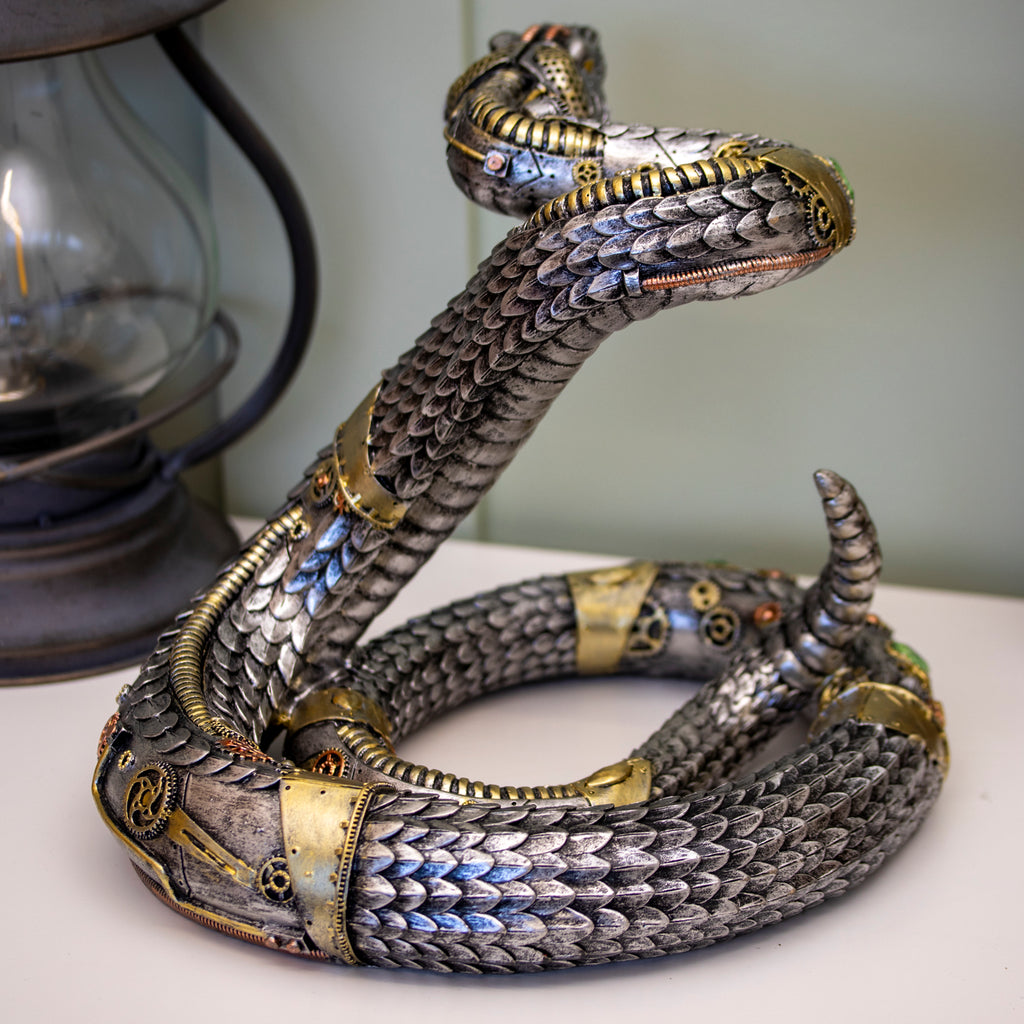 Steampunk Coiled Snake Ornament