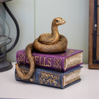 Gold Snake On Spell Books Ornament