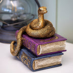 Gold Snake On Spell Books Ornament