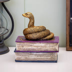 Gold Snake On Spell Books Ornament