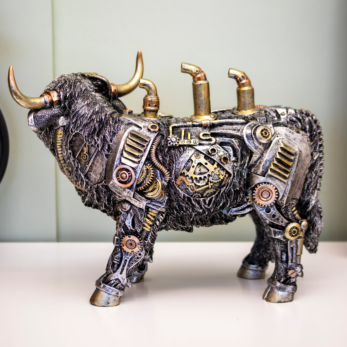 Steampunk Highland Cow Ornament