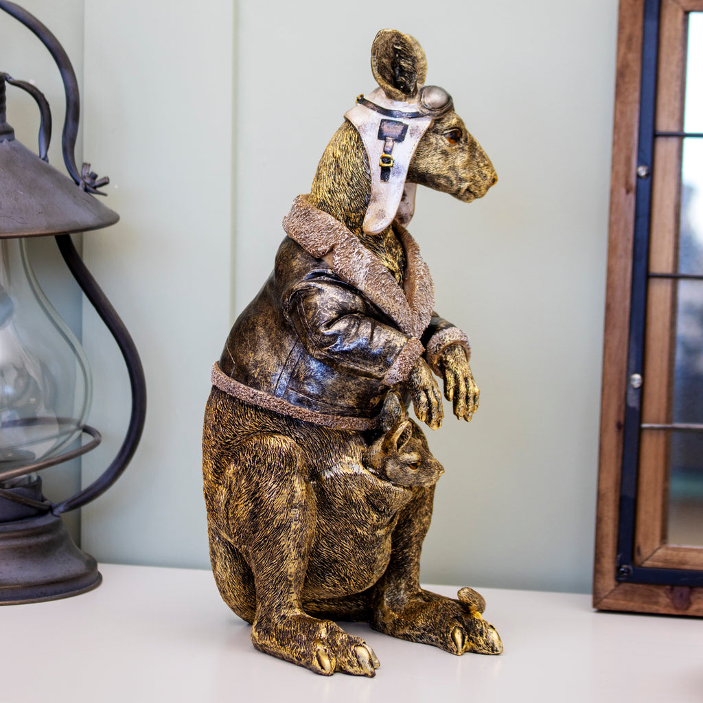 Pilot Kangaroo With Joey Ornament