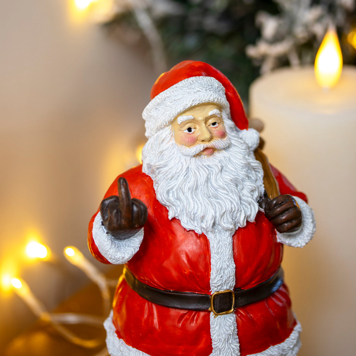 Up Yours Rude Santa Claus Ornament