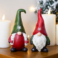 Set Of 2 Red & Green Christmas Gnome Ornaments