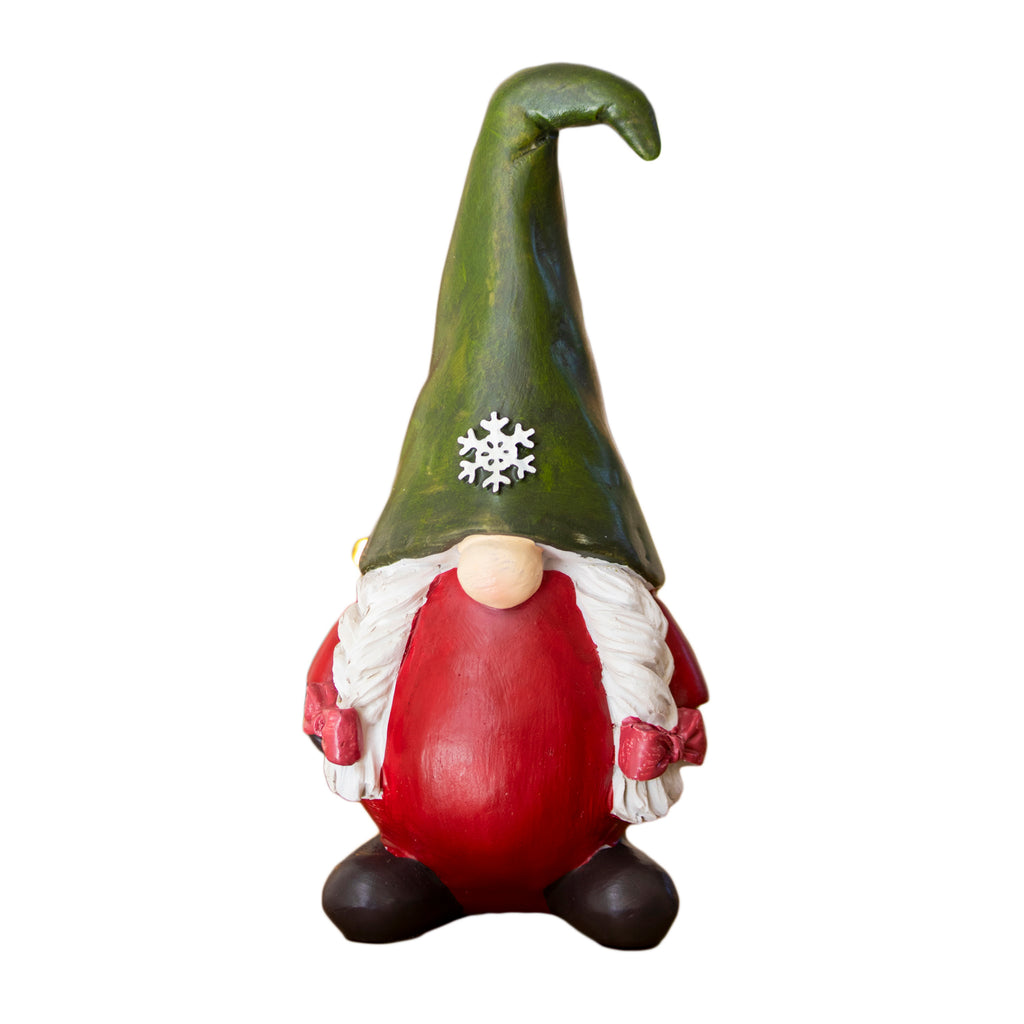 Red & Green Christmas Gnome Lady Ornament