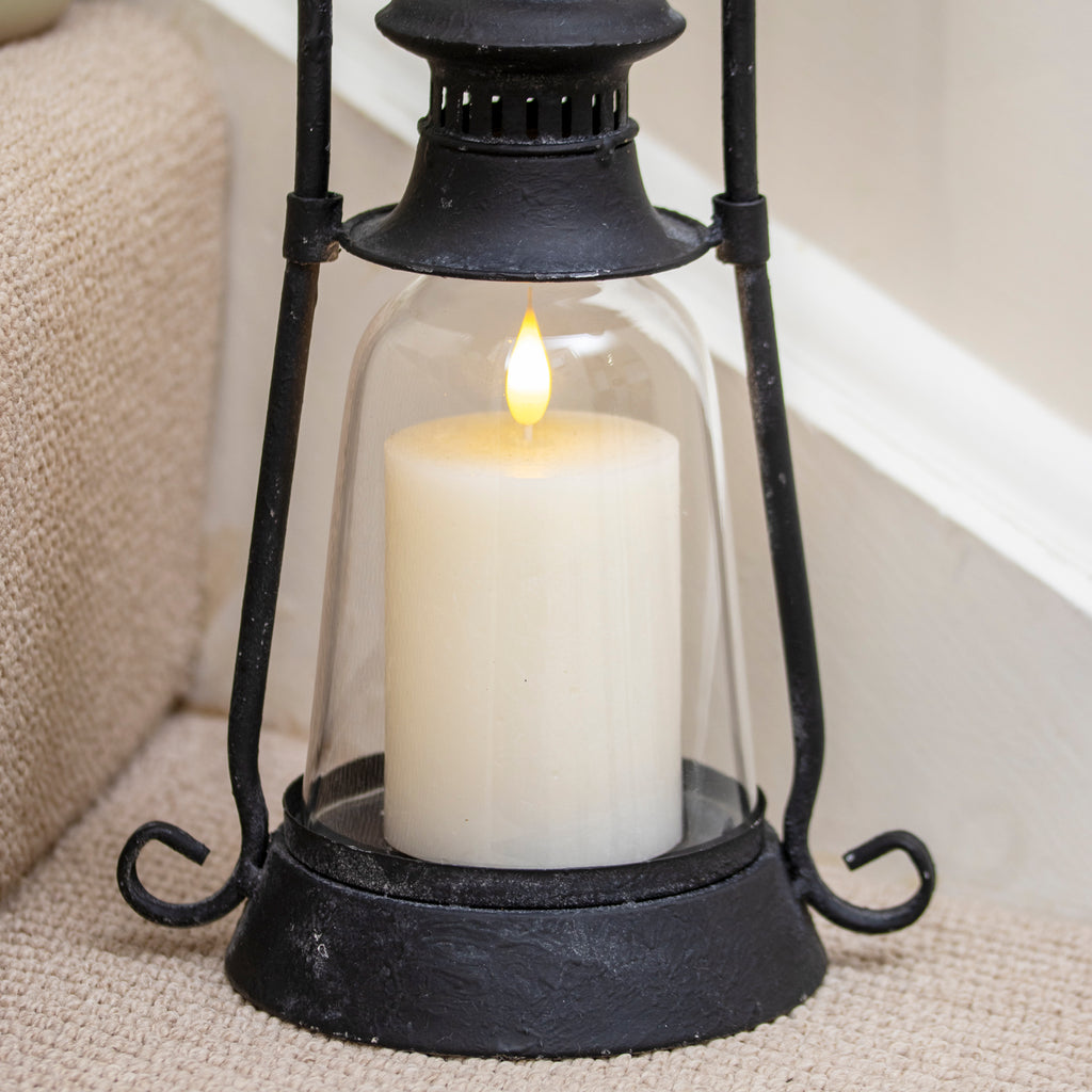 Vintage Black Railway Candle Lantern