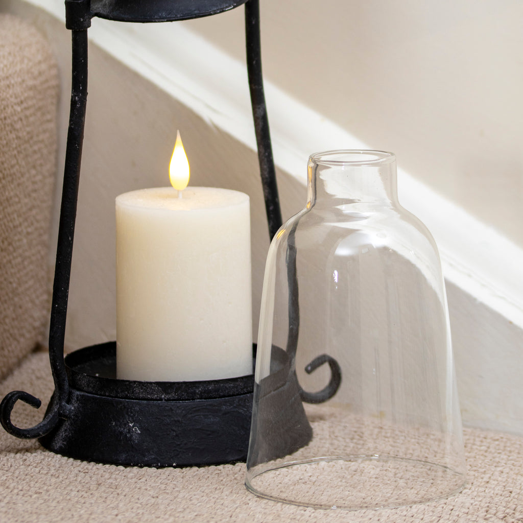 Vintage Black Railway Candle Lantern