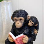 Monkey & Baby Reading Book Ornament