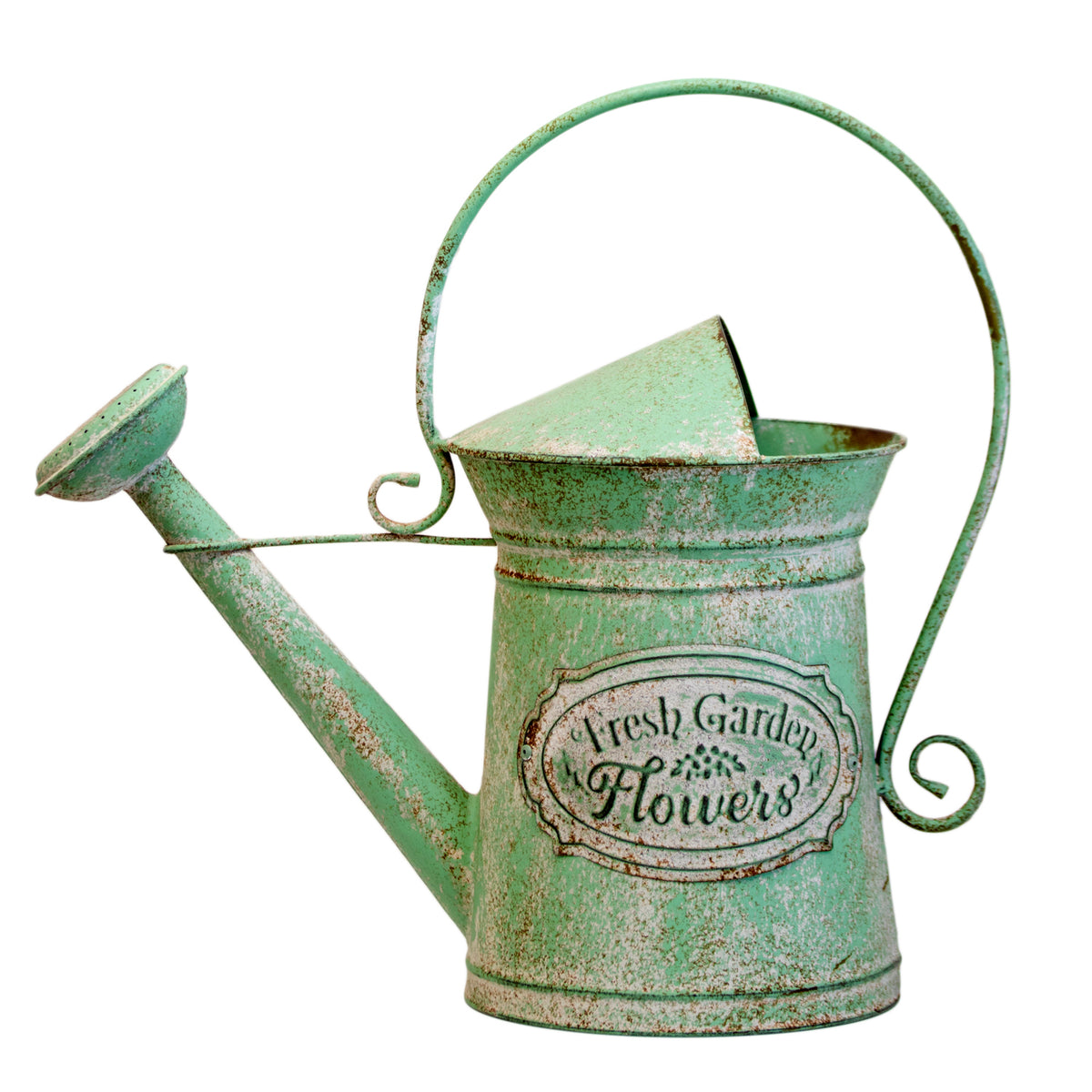 Vintage Green Watering Can Planter