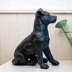 Bronze Sitting Staffy Dog Ornament