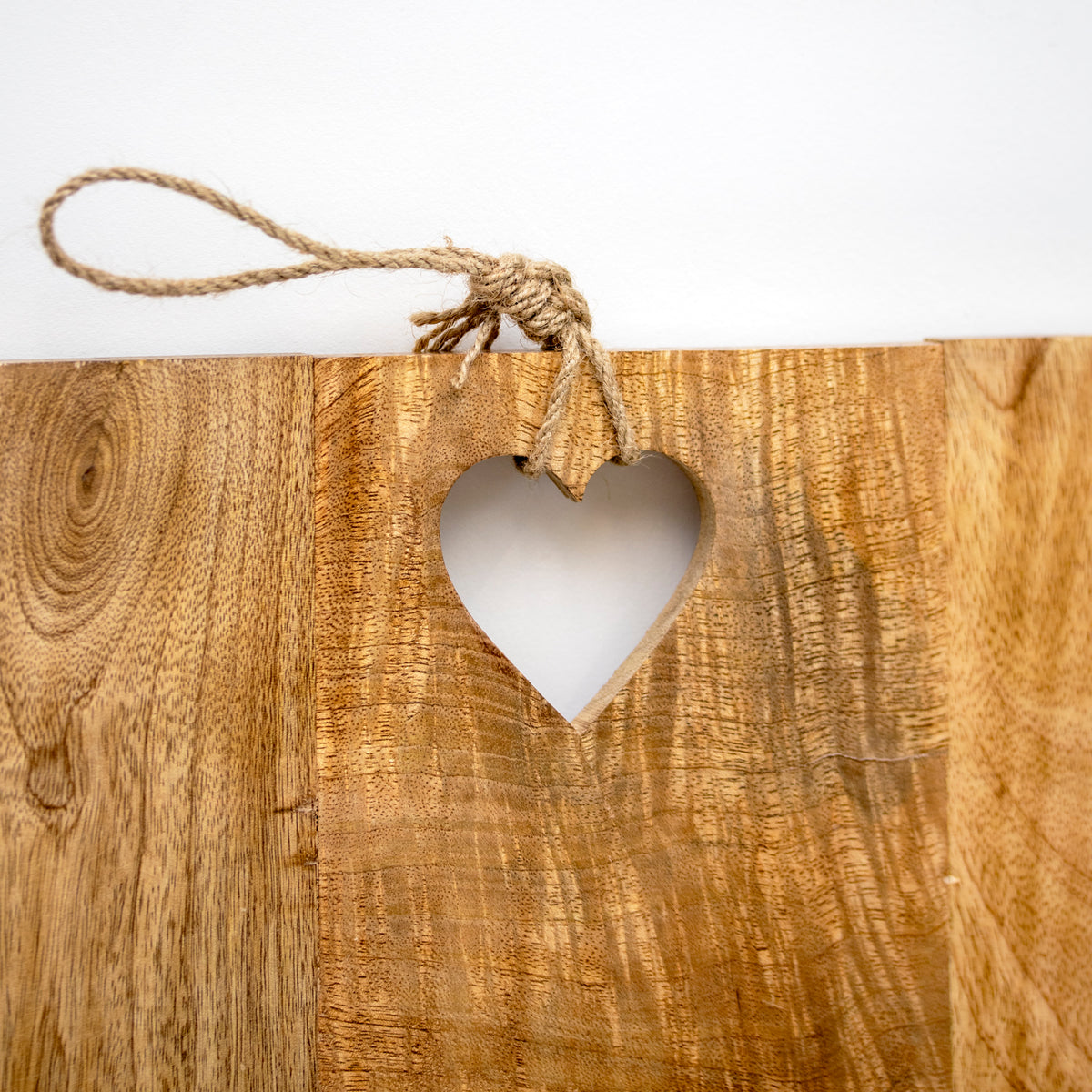 Large Natural Mango Wood Heart Board