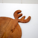 Round Mango Wood Chopping Board With Antler Handle