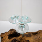 Molten Glass Mushrooms On Teak Root Sculpture