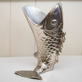 Silver Aluminium Fish Vase