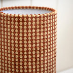 Brown Bobble Shade Wooden Table Lamp