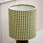 Green Bobble Shade Wooden Table Lamp