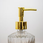 Set Of 2 Clear Diamond Glass Soap Dispensers
