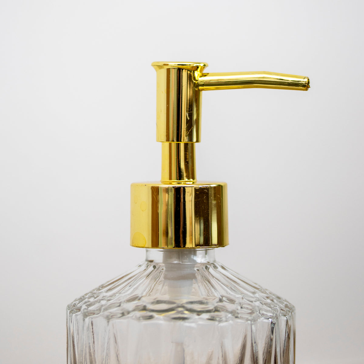 Set Of 2 Clear Diamond Glass Soap Dispensers