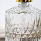 Set Of 2 Clear Diamond Glass Soap Dispensers