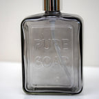 Set Of 2 Glass Embossed Pure Soap Dispensers