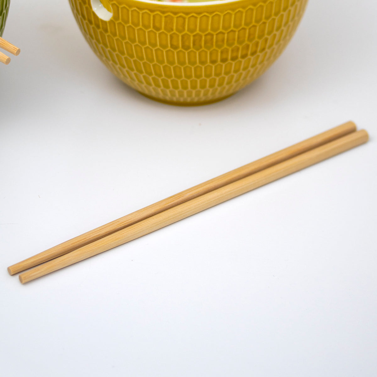 Set Of 2 Floral Songbird Noodle Bowls With Chopsticks
