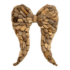 Large Teak Root Angel Wings Wall Sculpture