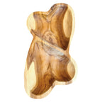 Teak Wood Double Heart Sharing Bowl