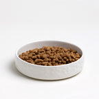 Set Of 2 Paw Print Cream Cat Bowls
