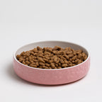 Set Of 2 Paw Print Pink Cat Bowls