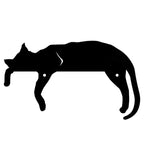 Black Metal Lazy Cat Fence Topper