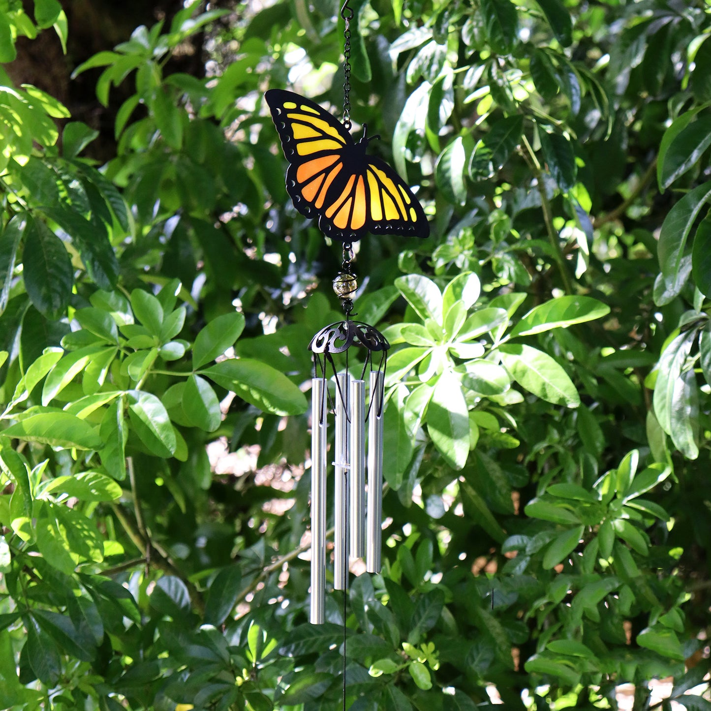 Stained Glass Butterfly Wind Chime