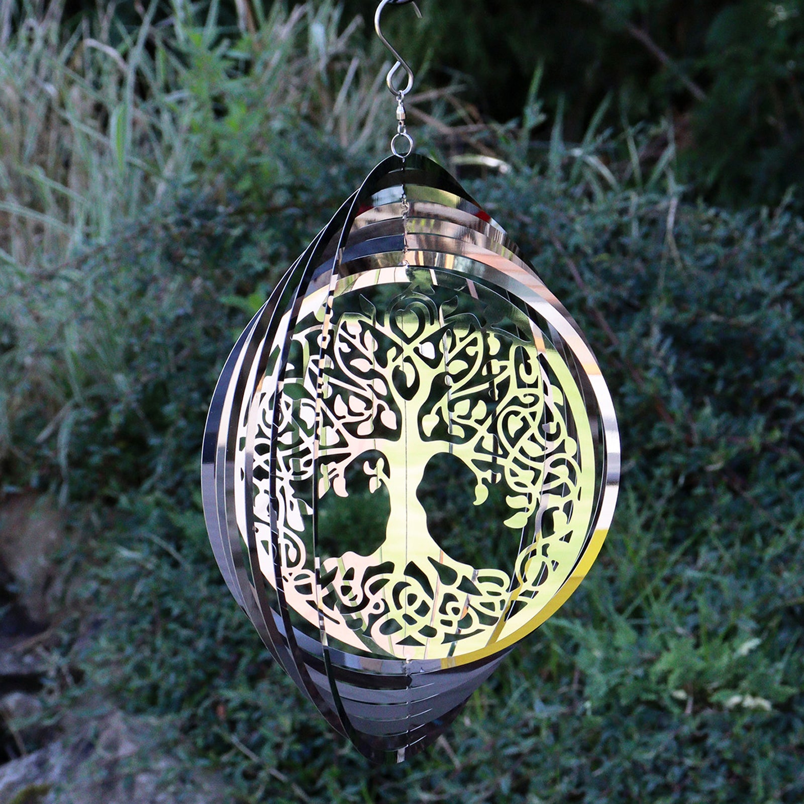 Stainless Steel Tree Of Life Wind Spinner