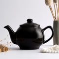 Black Stoneware 6 Cup Teapot 1L