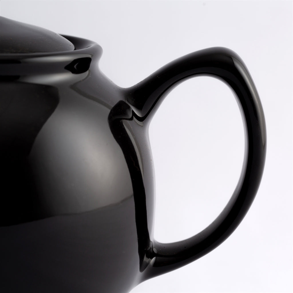 Black Stoneware 6 Cup Teapot 1L