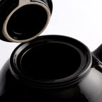 Black Stoneware 6 Cup Teapot 1L