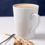 Set Of 2 White Porcelain Conical Mugs 350ml