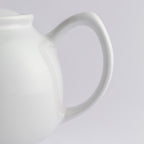 White Stoneware 6 Cup Teapot