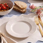 Set Of 4 White Daisy Side Plates