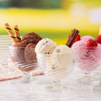 Set Of 4 Swirl Glass Sundae Dishes