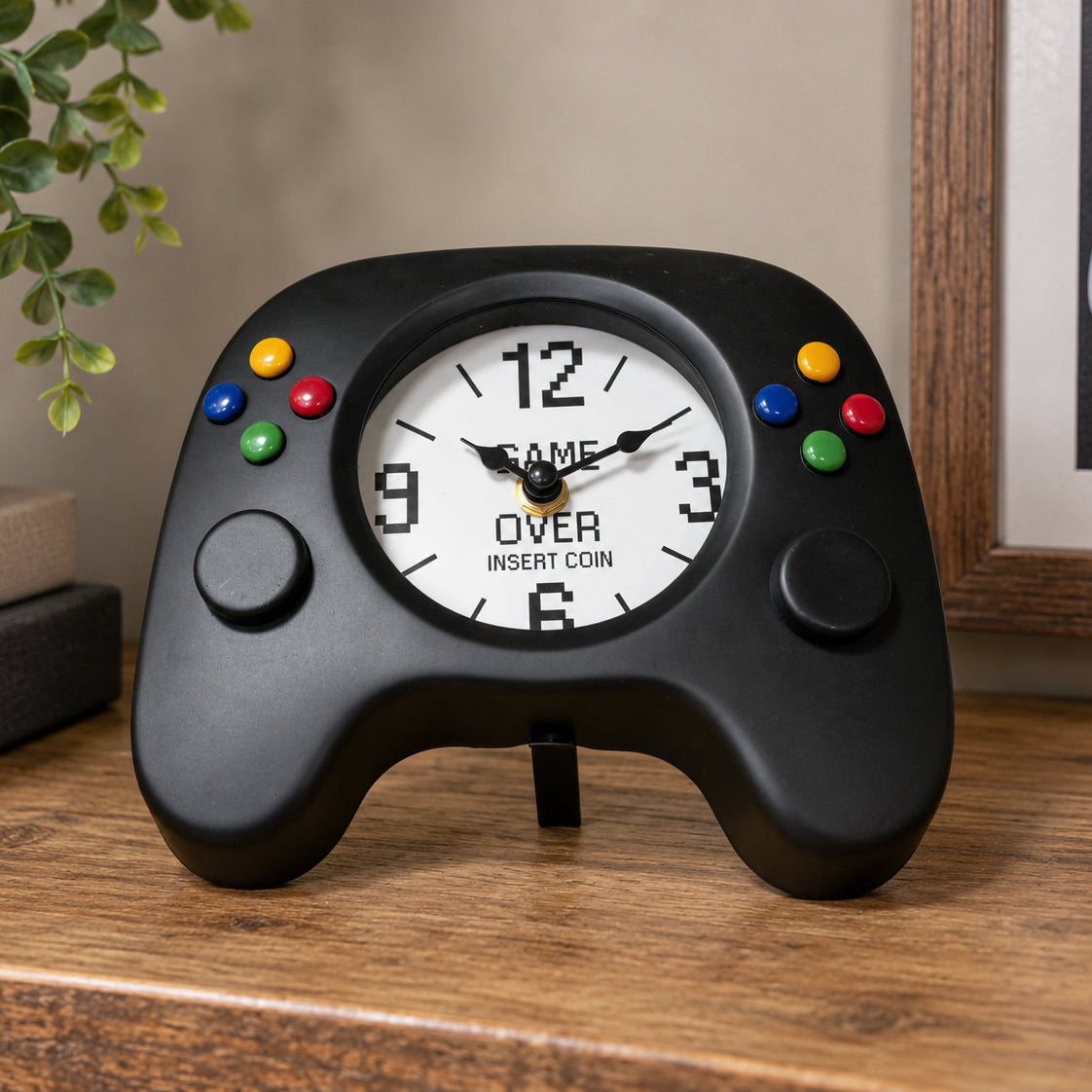 Black Gaming Controller Clock