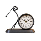 Golfer Swinging Golf Club Mantel Clock