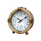 Vintage Gold Round Rope Mantel Clock