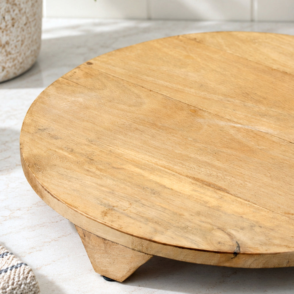 Natural Mango Wood Pedestal Board