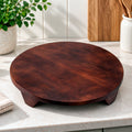 Dark Brown Mango Wood Pedestal Board