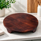 Dark Brown Mango Wood Pedestal Board