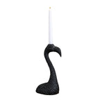 Black Flamingo Bird Candlestick Holder