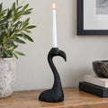 Black Flamingo Bird Candlestick Holder