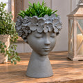 Floral Lady Head Planter