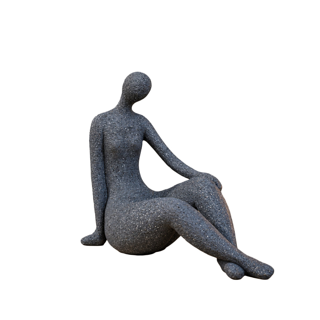 Abstract Sitting Curvy Lady Ornament