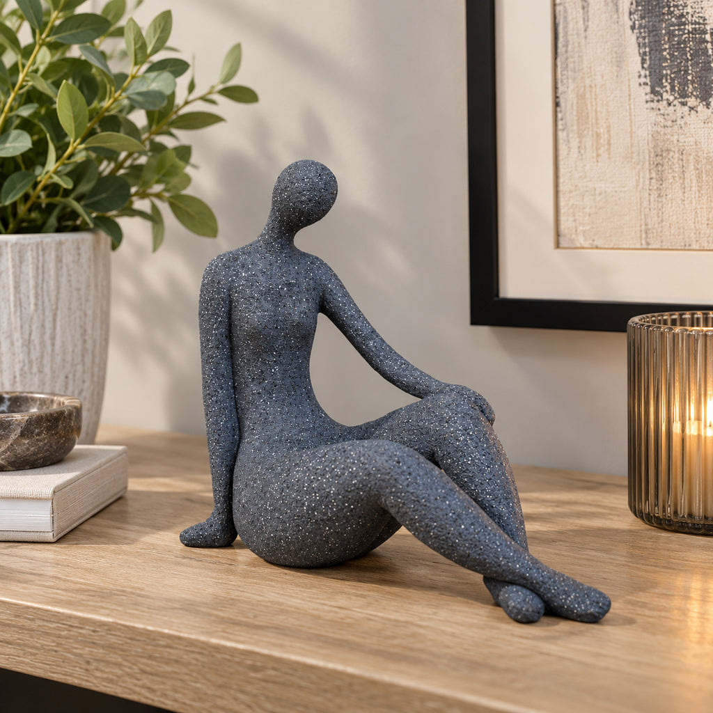 Abstract Sitting Curvy Lady Ornament